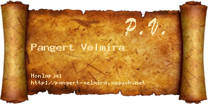 Pangert Velmira névjegykártya